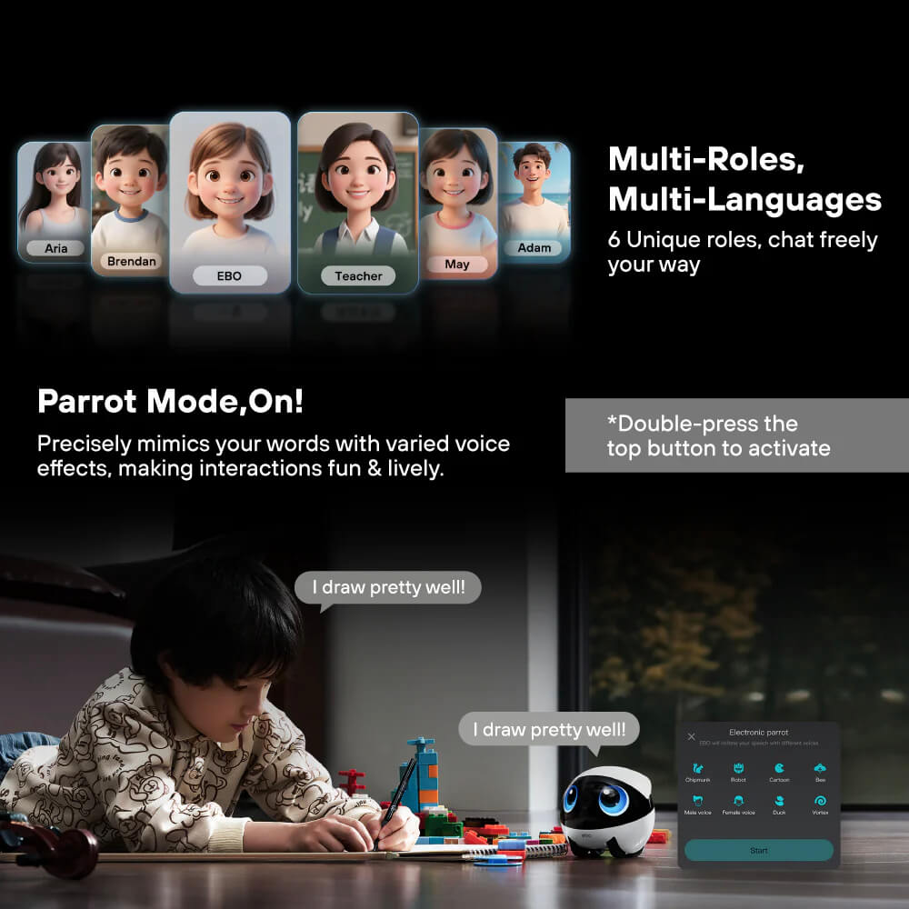 กล้องวงจรปิดหุ่นยนต์ ENABOT EBO AIR 2 PLUS สีขาว